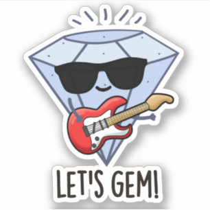 Låt oss Gem Funny Jewel Pun Klistermärken