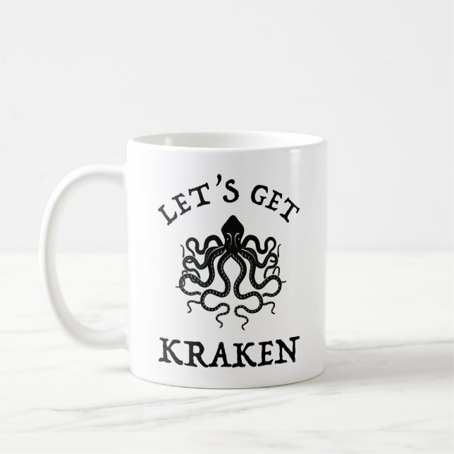 Låt oss Get Kraken Kaffemugg (Vänster)