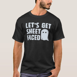 Låt oss Get Lakan Faced Funny Halloween T Shirt
