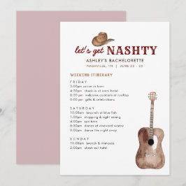 Låt oss Get Nashty Nashville Bachelorette Helg Inbjudningar