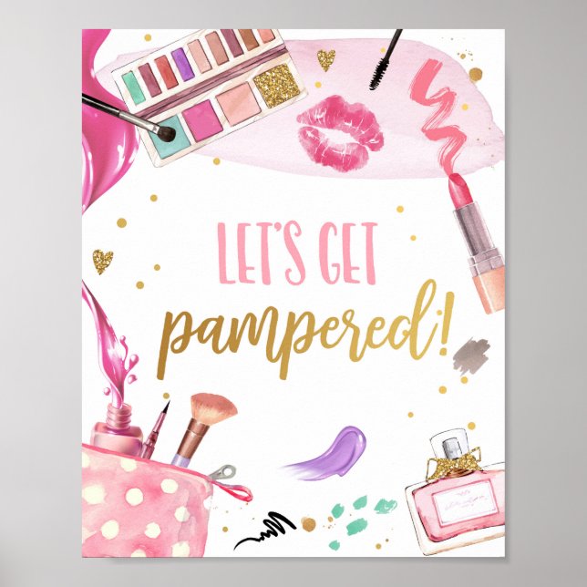 Låt oss Get Pampered Spa Party Makeup Glamor Girl  Poster (Framsidan)