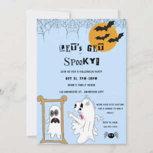 Låt oss Get Spooky Halloween Costume Party Inbjudningar