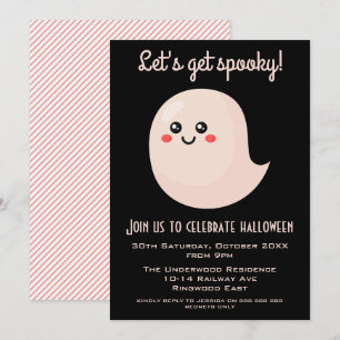 LÅT OSS GET SPOOKY HALLOWEEN FEST INBJUDNINGAR