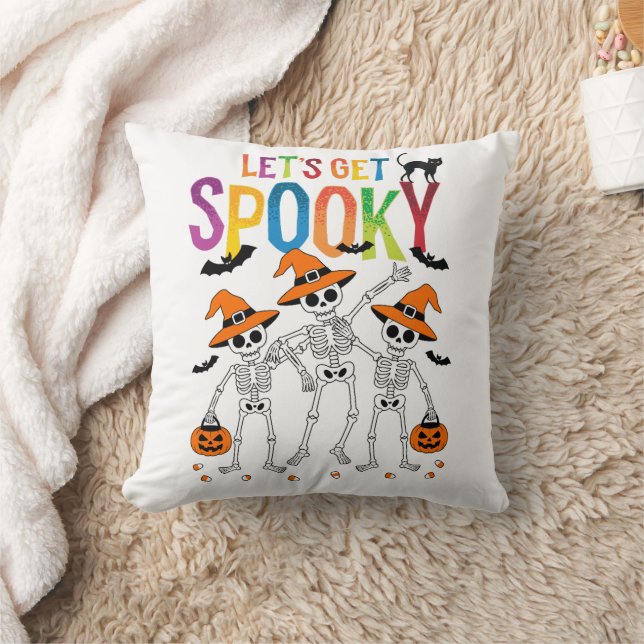 Låt oss Get Spooky Halloween Kudde (Filt)