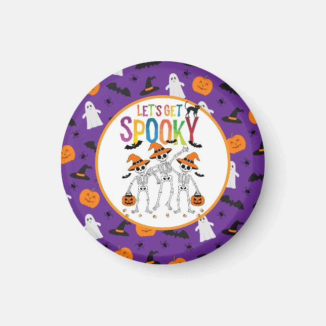 Låt oss Get Spooky Halloween Magnet (Framsidan)