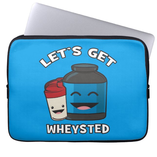 Låt oss Get Wheysted - Ljuny Bodybuilding Workout Laptop Sleeve (Framsidan)