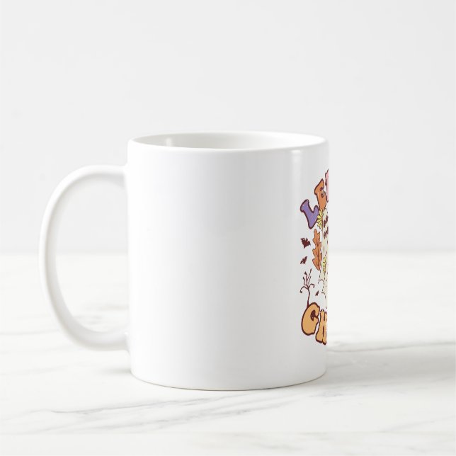 låt oss ghouls Halloween Groovy halloween fall Kaffemugg (Vänster)