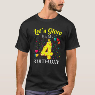 Låt oss glöd Det är mitt 4e födelsedagen Sweet Par T Shirt