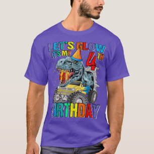 Låt oss glöd Party Det är min 4e födelsedagen Mons T Shirt