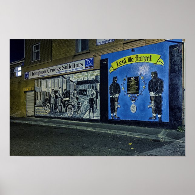 Låt oss glömma IRA Murals Belfast Poster (Framsidan)