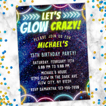 Låt oss Glow Crazy i Mörken Neon Ljus Roligt Party