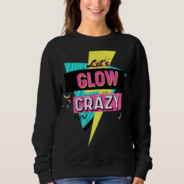 Låt oss Glow Crazy Music Party T Shirt (Framsida)