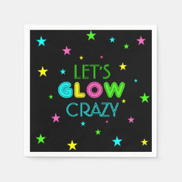 Låt oss Glow Crazy Party Napkins Pappersservett
