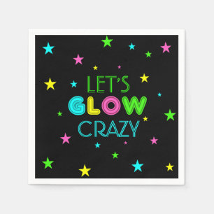 Låt oss Glow Crazy Party Napkins Pappersservett