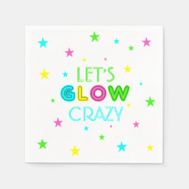 Låt oss Glow Crazy Party Napkins Pappersservett