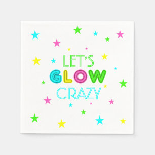 Låt oss Glow Crazy Party Napkins Pappersservett