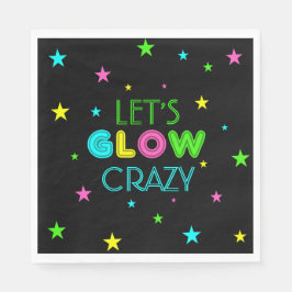 Låt oss Glow Crazy Party Napkins Pappersservett
