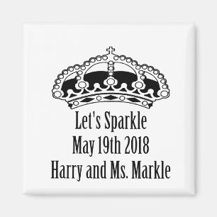 Låt oss gnistran Harry & den Meghan maj 19th 2018 Magnet