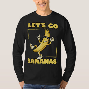 Låt oss Go Bananas Coola Thug Banana med sunglass T Shirt