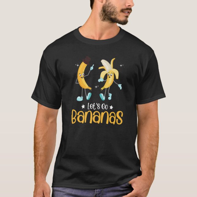 Låt oss Go Bananas Fruit Banana T Shirt (Framsida)