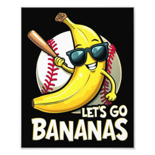 Låt oss Go Bananas Funny Banana Älskare Fototryck