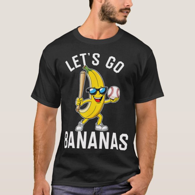 Låt oss Go Bananas Funny Banana T Shirt (Framsida)