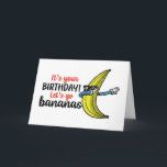 Låt oss Go Bananas Funny Birthday Kort<br><div class="desc">Det är din födelsedag som låt oss bananer. Lustigt,  humoristiskt och ibland sarkastiskt födelsedagskort för din familj och dina vänner. Hämta det här roligten till din speciella någon. Besök vår butik om du vill ha fler födelsedagskort för coolor.</div>