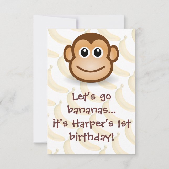 Låt oss Go Bananas Inbjudningar (Framsida)