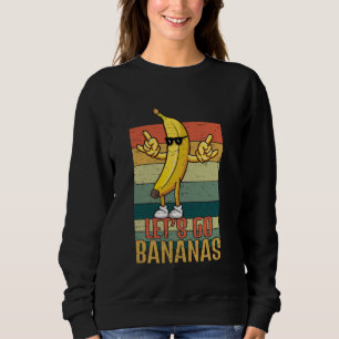 Låt oss Go Bananas Rocker Gult Banana Meme Funny B T Shirt