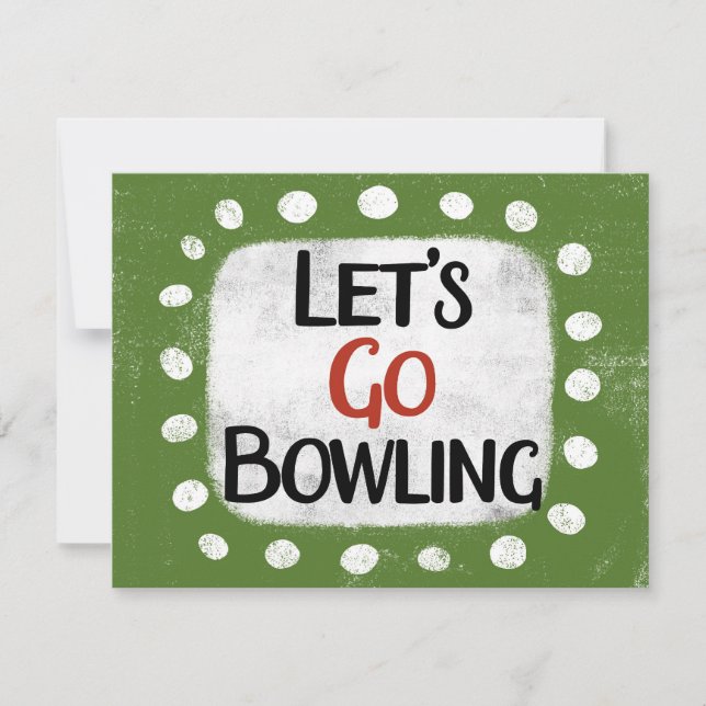 Låt oss Go Bowling Greeting Card Kort (Framsida)