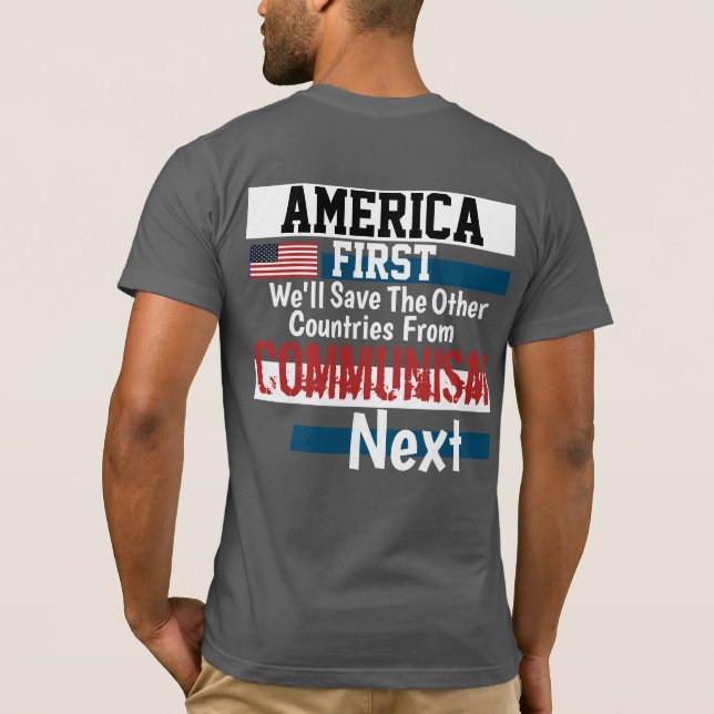 Låt oss go Brandon America First T-Shirt (Baksida)
