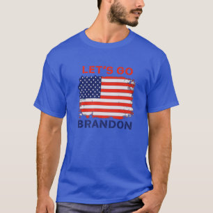 Låt oss Go Brandon American Flagga Funny Meme Cha T Shirt