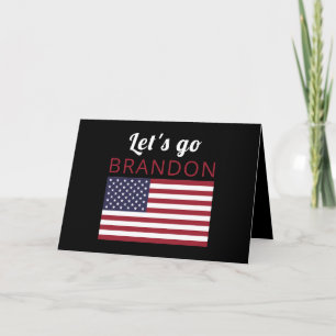 Låt oss go Brandon, amerikansk Flagga Kort