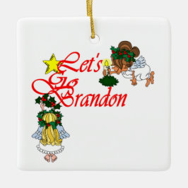 Låt oss Go Brandon Angel jul Ornament