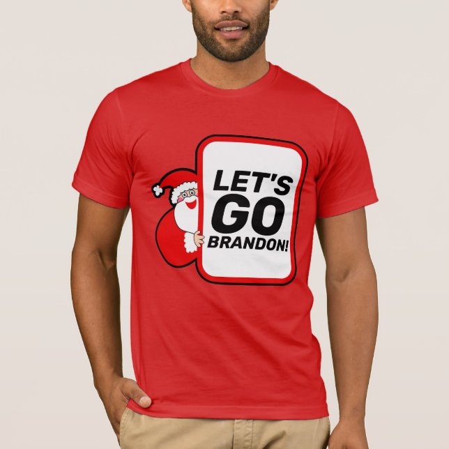 LÅT OSS GO BRANDON! BIDEN FUNNY CHRISTMAS T-SHIRTS (Framsida)