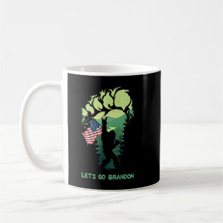 Låt oss Go Brandon Bigfoot American Flagga Kaffemugg