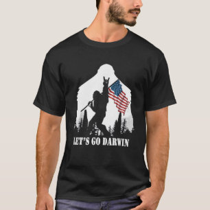 Låt oss Go Brandon Bigfoot American Flagga T Shirt