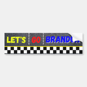 Låt oss Go Brandon Bumper Sticker Bildekal