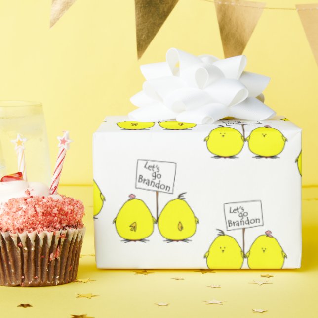 Låt oss Go Brandon Chicks Gift Wrap Presentpapper (Födelsedagsfest)