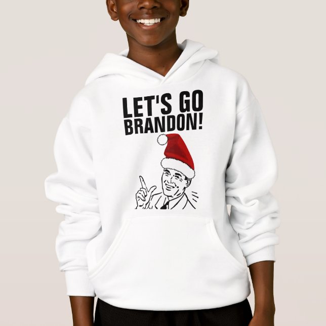 LÅT OSS GO BRANDON! CHRISTMAS BOYS T-SHIRTS (Framsida)
