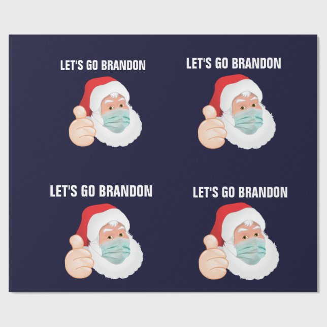 LÅT OSS GO BRANDON CHRISTMAS SANTA Wrapping Papper Presentpapper (Platt)