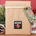 LÅT OSS GO BRANDON! CHRISTMAS STICKERS FYRKANTIGT KLISTERMÄRKE<br><div class="desc">LÅT OSS GO BRANDON! CHRISTMAS STICKERS</div>