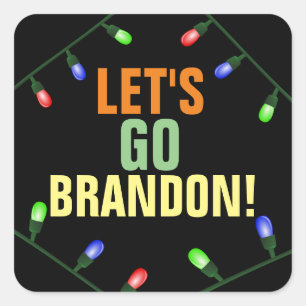LÅT OSS GO BRANDON! CHRISTMAS Stickers Fyrkantigt Klistermärke