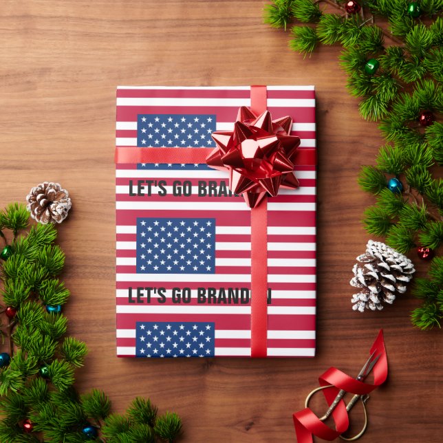 LÅT OSS GO BRANDON! CHRISTMAS WRAPPING PAPPER PRESENTPAPPER (Julgåva)