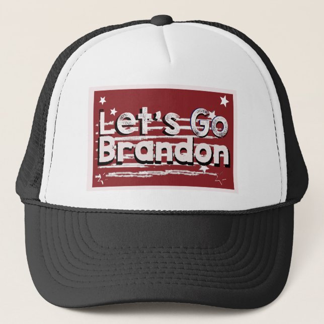 Låt oss Go Brandon Distress American Flagga Keps (Framsida)