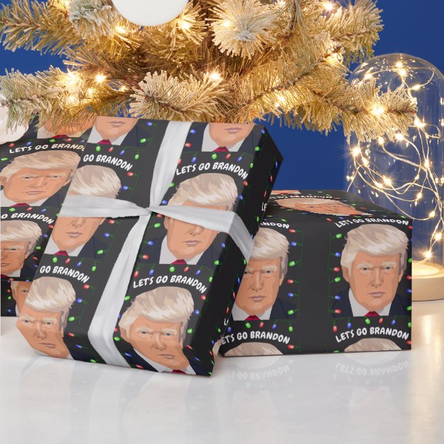 LÅT OSS GO BRANDON DONALD TRUMP-julkort Presentpapper (Helgdagar)