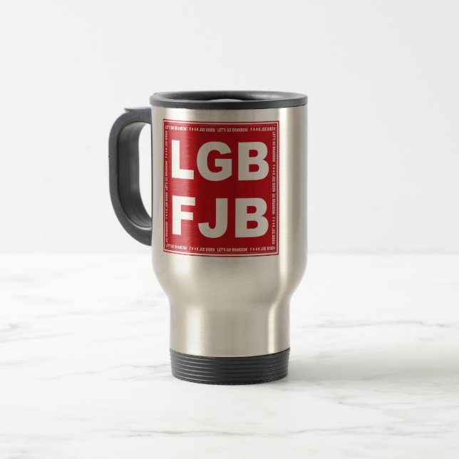 Låt oss Go Brandon! F**k Joe Biden LGB FJB Resemugg (Framsida vänster)