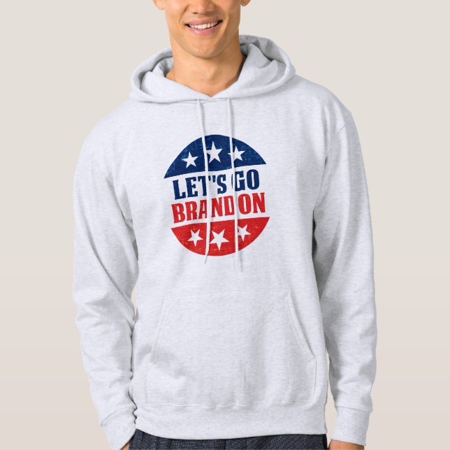 Låt oss Go Brandon fjb lustig anti joe Biden vinta Hoodie (Framsida)