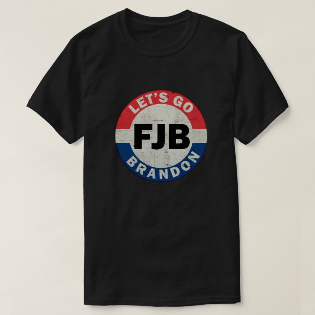 Låt oss Go Brandon FJB, US Flagga T Shirt (Design framsida)