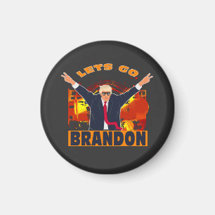 Låt oss Go Brandon Funny Anti Biden Trump Policy Magnet